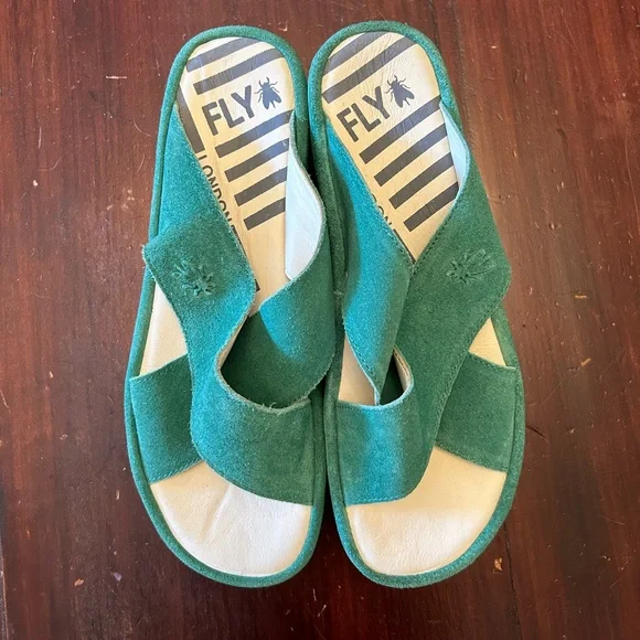 FLY London Women Begs Wedge Sandal Shoe, Avocato, EU 39 / US 8-8.5 - Picture 2 of 6